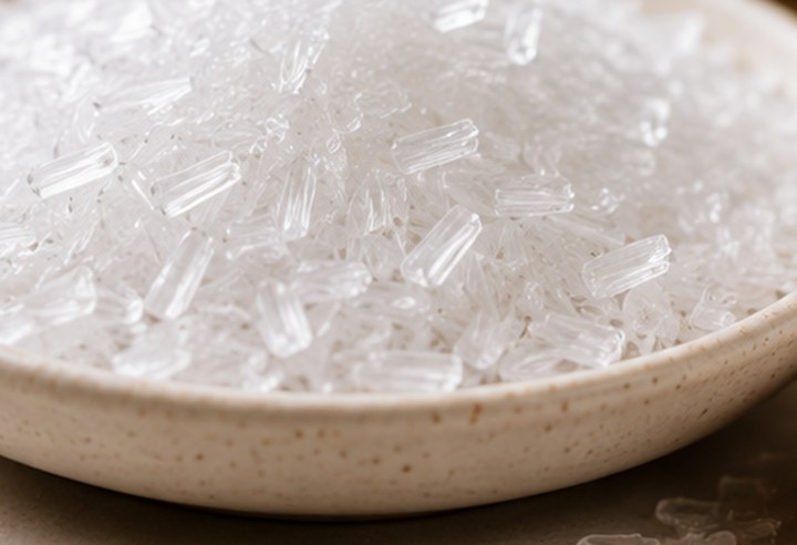 Monosodium glutamate crystal product presentation