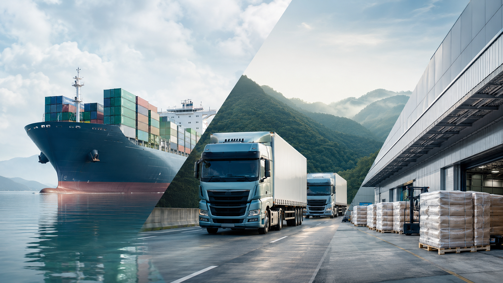 Original visual representing international ingredient supply logistics